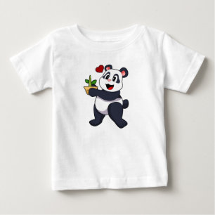 T-shirt Pour Bébé Panda avec fleur de bambou