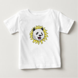 T-shirt Pour Bébé Panda avec tournesol