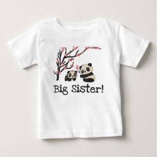 T-shirt Pour Bébé Panda Bears Big Soeur