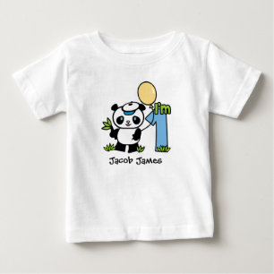 T-shirt Pour Bébé Panda Boy 1er anniversaire