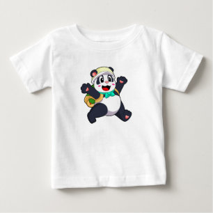 T-shirt Pour Bébé Panda comme étudiant