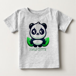 T-shirt Pour Bébé Panda Mignon Premium Et Feuilles