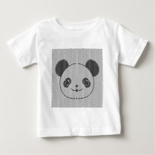 T-shirt Pour Bébé Panda Porte Face Sur La Vague Motif