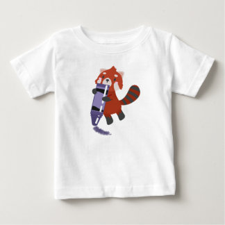 T-shirt Pour Bébé Panda rouge avec Crayon