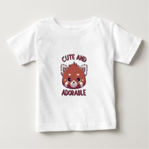 T-shirt Pour Bébé Panda rouge mignonne et adorable