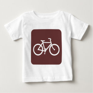 T-shirt Pour Bébé Panneau de vélo - Brown foncé