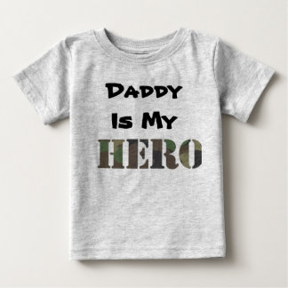 T-shirt Pour Bébé Papa Est Mon Héros