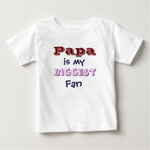T-shirt Pour Bébé Papa est mon plus grand ventilateur T-shirt bébé b