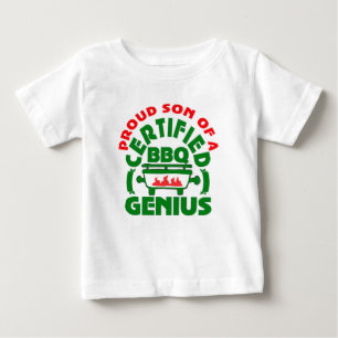 T-shirt Pour Bébé Papa est un génie du barbecue 