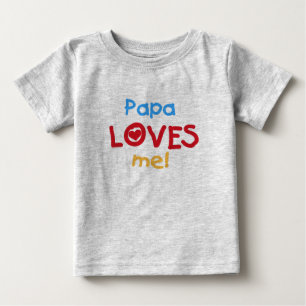 T-shirt Pour Bébé Papa m'aime