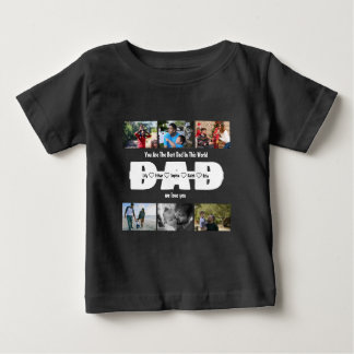 T-shirt Pour Bébé Papa, on t'aime – Fête des Pères 6 Photo Collage