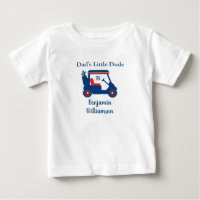 Papa's Little Dude Golf Panier Nom Monogramme