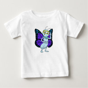 T-shirt Pour Bébé Papillon aux lunettes