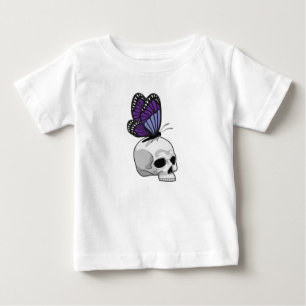 T-shirt Pour Bébé Papillon avec crâne