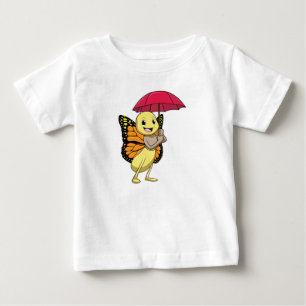 T-shirt Pour Bébé Papillon avec parapluie