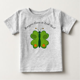T-shirt Pour Bébé papillon irlandais chanceux