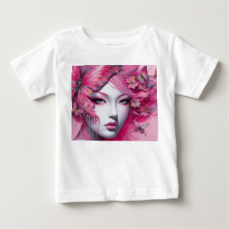 T-shirt Pour Bébé Papillon Rose