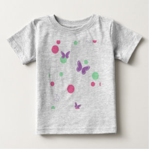 T-shirt Pour Bébé papillons doux et pois
