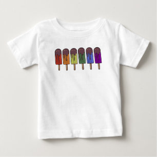 T-shirt Pour Bébé Parade de sucettes glacées arc-en-ciel