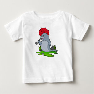T-shirt Pour Bébé Parapluie de pluie de phoque