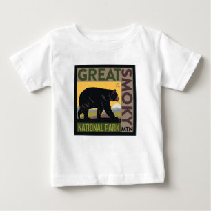 T-shirt Pour Bébé Parc national de Great Smoky Mountain Ours