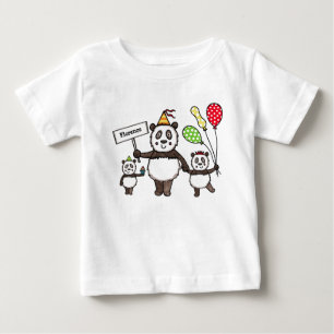 T-shirt Pour Bébé Parti Panda personnalisé
