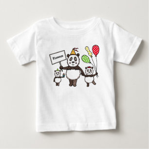 T-shirt Pour Bébé Parti Panda personnalisé
