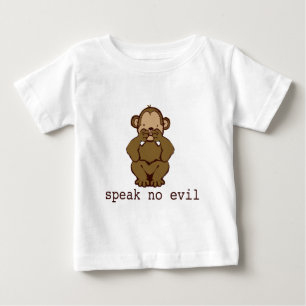 T-shirt Pour Bébé Pas de singes malfaisants