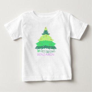 T-shirt Pour Bébé Pastel personnalisé et mignon Mon prénom de Noël