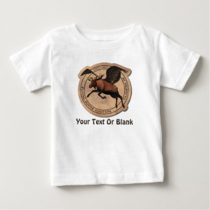 T-shirt Pour Bébé Patch Flying Moose Aviation