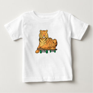 T-shirt Pour Bébé Patinage de Tiger