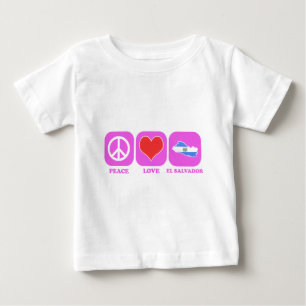 T-shirt Pour Bébé Peace Love El Salvador