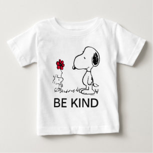 T-shirt Pour Bébé PEANUTS   Red & Black Pattern