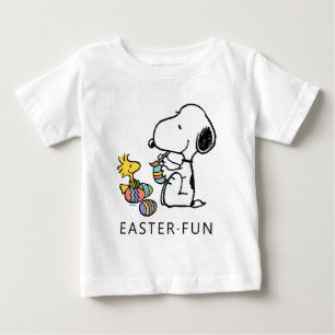 T-shirt Pour Bébé Peanuts Snoopy & Woodstock Peinture d'œufs