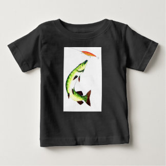 T-shirt Pour Bébé Pêche au brochet et pêche à la mouche