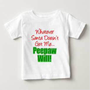 T-shirt Pour Bébé Peepaw Mieux que Père Noël