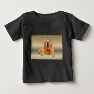 T-shirt Pour Bébé Peinture à l'aquarelle d'un chien Labrador noir