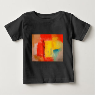 T-shirt Pour Bébé Peinture Abstraite rouge moderne