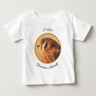 T-shirt Pour Bébé Peinture américaine Kestrel - Art original pour oi