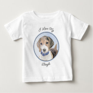 T-shirt Pour Bébé Peinture beagle - Cute Original Chien Art