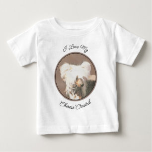 T-shirt Pour Bébé Peinture Chinoise sans cheveux peint art original 