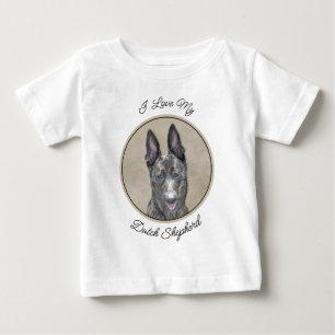 T-shirt Pour Bébé Peinture de berger hollandais - jolie art original