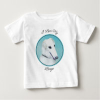 Peinture de Borzoi (Blanc) - Joli Chien d'origine
