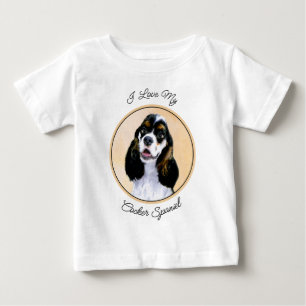 T-shirt Pour Bébé Peinture de Cocker Spaniel (Parti) - Art de chien