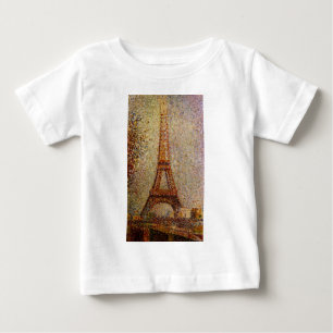 T-shirt Pour Bébé Peinture de Georges Seurat : La Tour Eiffel (1889)