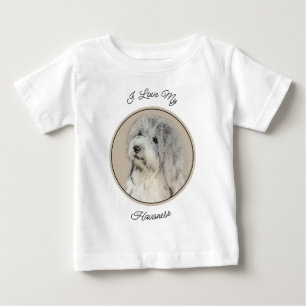 T-shirt Pour Bébé Peinture Havanaise (Gold Sable) - Art Chien origin