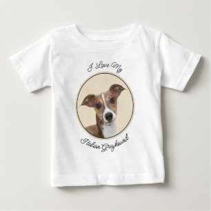 T-shirt Pour Bébé Peinture italienne Greyhound - Cute Original Chien
