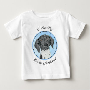 T-shirt Pour Bébé Peinture pointeur germanique - Art original