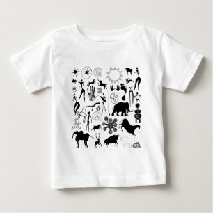 T-shirt Pour Bébé Peintures rupestres - art primitif