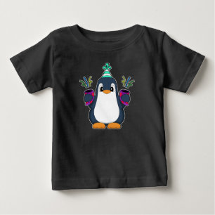 T-shirt Pour Bébé Penguin Anniversaire Confetti